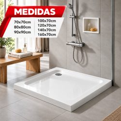 PLATO DUCHA ACRILICO CUADRADO BLANCO BENOTTI