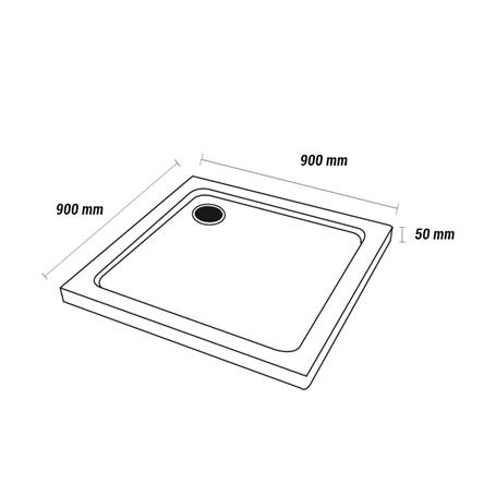 PLATO DUCHA ACRILICO CUADRADO BLANCO BENOTTI - Imagen 6