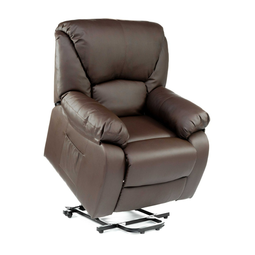 SILLON CHAMONIX LEVANTAPERSONA Y MASAJE RECLINABLE CALOR LUMBAR MARRON CHOCOLATE ECO-DE ECO-8590UP SILLONES LEVANTAPERSONAS SILLON LEVANTAPERSONA SILLON DE MASAJE SILLONES PARA MASAJES