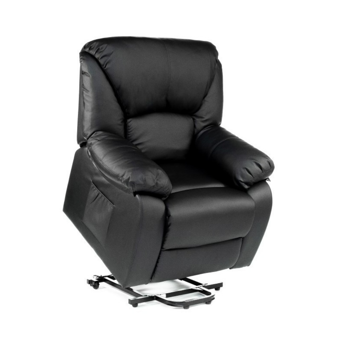 SILLON CHAMONIX LEVANTAPERSONA Y MASAJE RECLINABLE CALOR LUMBAR NEGRO ECO-DE ECO-8590UP SILLONES LEVANTAPERSONAS SILLON LEVANTAPERSONA SILLON DE MASAJE SILLONES PARA MASAJES