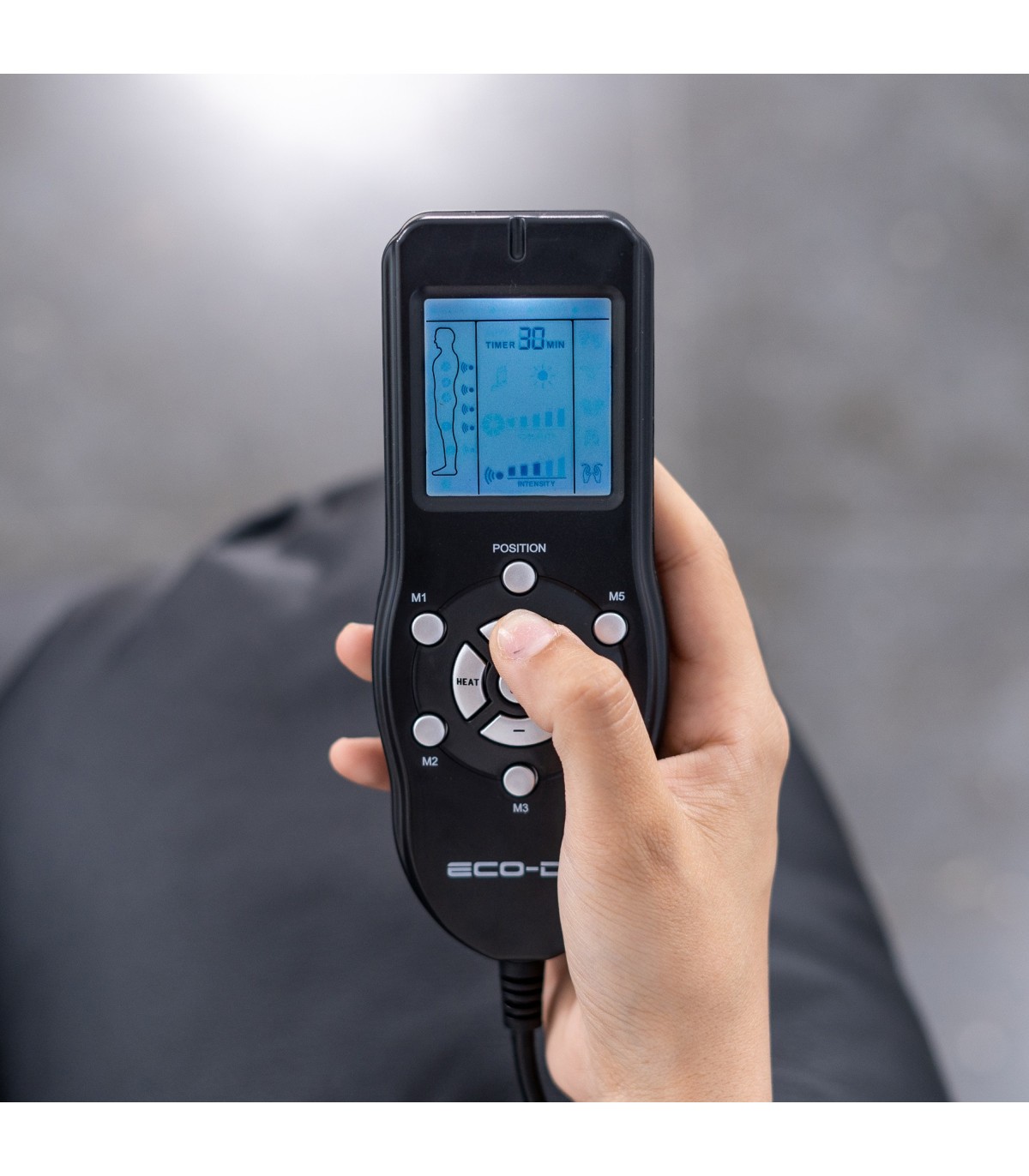 SILLON MAXIMUM PLUS LEVANTAPERSONA Y MASAJE USB RECLINABLE CALOR LUMBAR NEGRO ECO-DE ECO-8198UP - Imagen 9