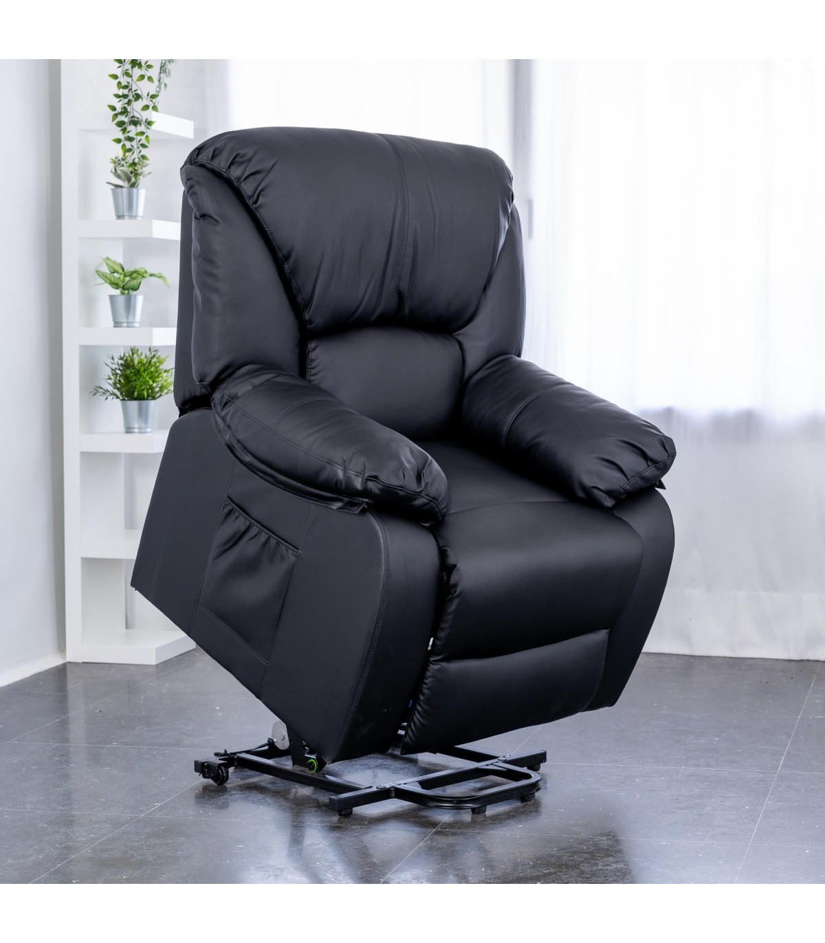 SILLON CHAMONIX LEVANTAPERSONA Y MASAJE RECLINABLE CALOR LUMBAR NEGRO ECO-DE ECO-8590UP - Imagen 2