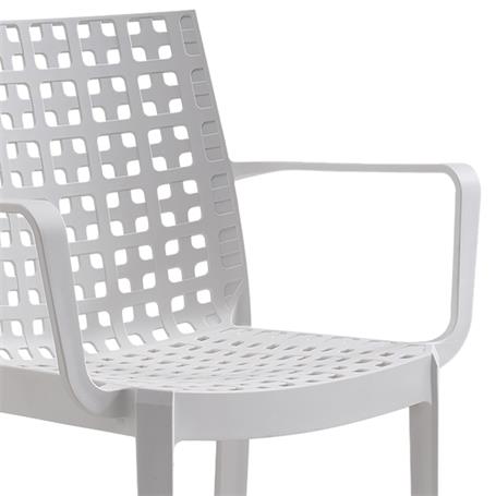 SILLA RESINA ANTIDESLIZANTE 58X82X55CM BLANCA SERIE SOPHIE BICA 3568