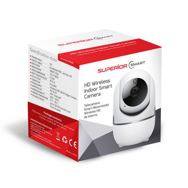 CAMARA DE SEGURIDAD SMART WIRELESS HD INTERIOR WIFI ICM001 - Imagen 2