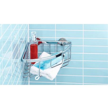 ESTANTE DE DUCHA ESQUINERO AUTOADHESIVO CROMADO TESA 40200