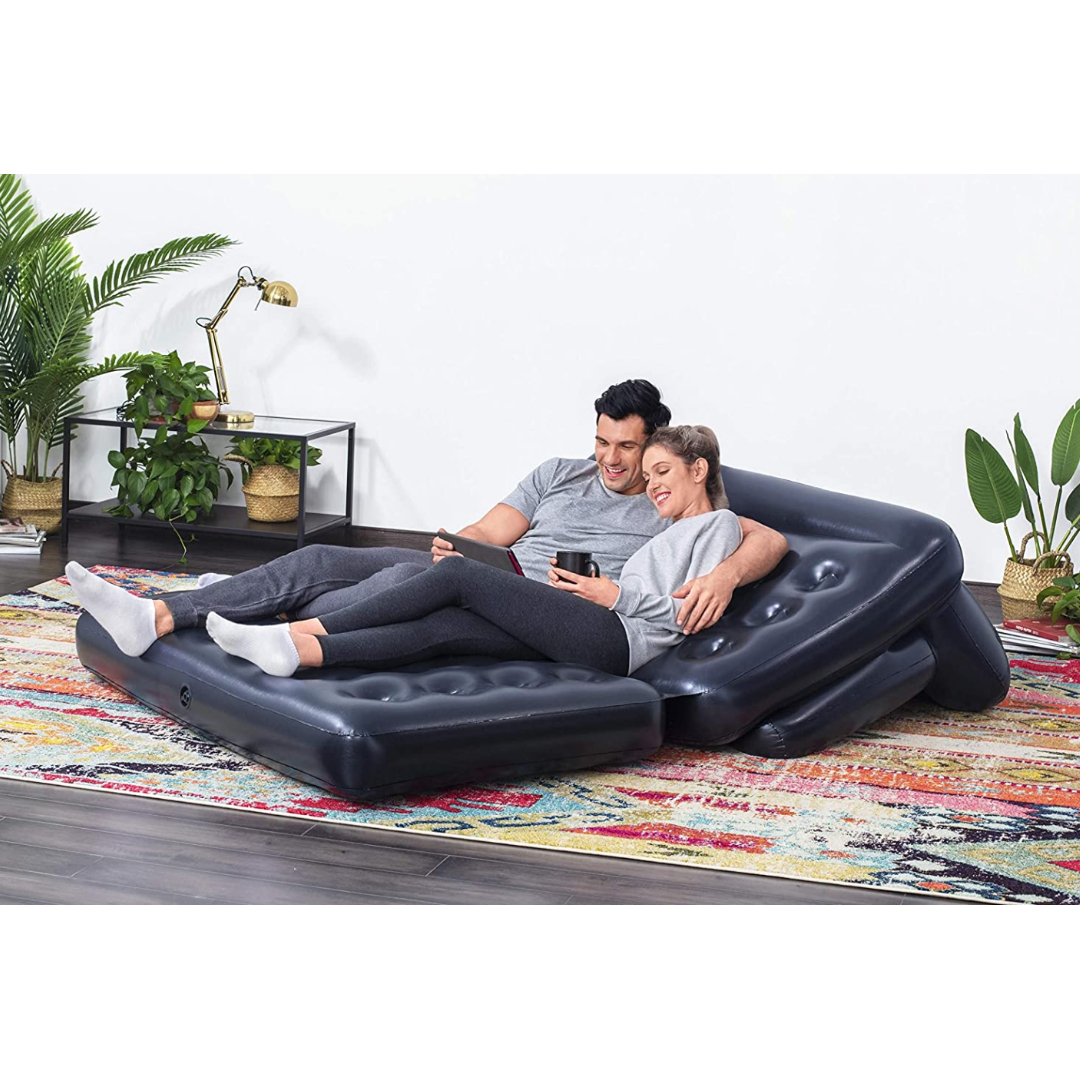  WSZMD Sofá cama doble inflable, colchón hinchable de espalda  ampliada, dos en uno, sofá cama (color: 4) : Hogar y Cocina