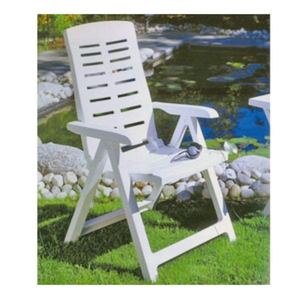 SILLA 5 POSICIONES PLEGABLE YUMA BLANCO PROGARDEN 640030 - Imagen 4