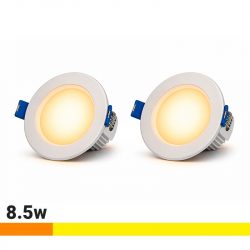 FOCOS DE TECHO LED KIT 2 EMPOTRABLES 8.5W LUZ CALIDA AIRMEC AM131055