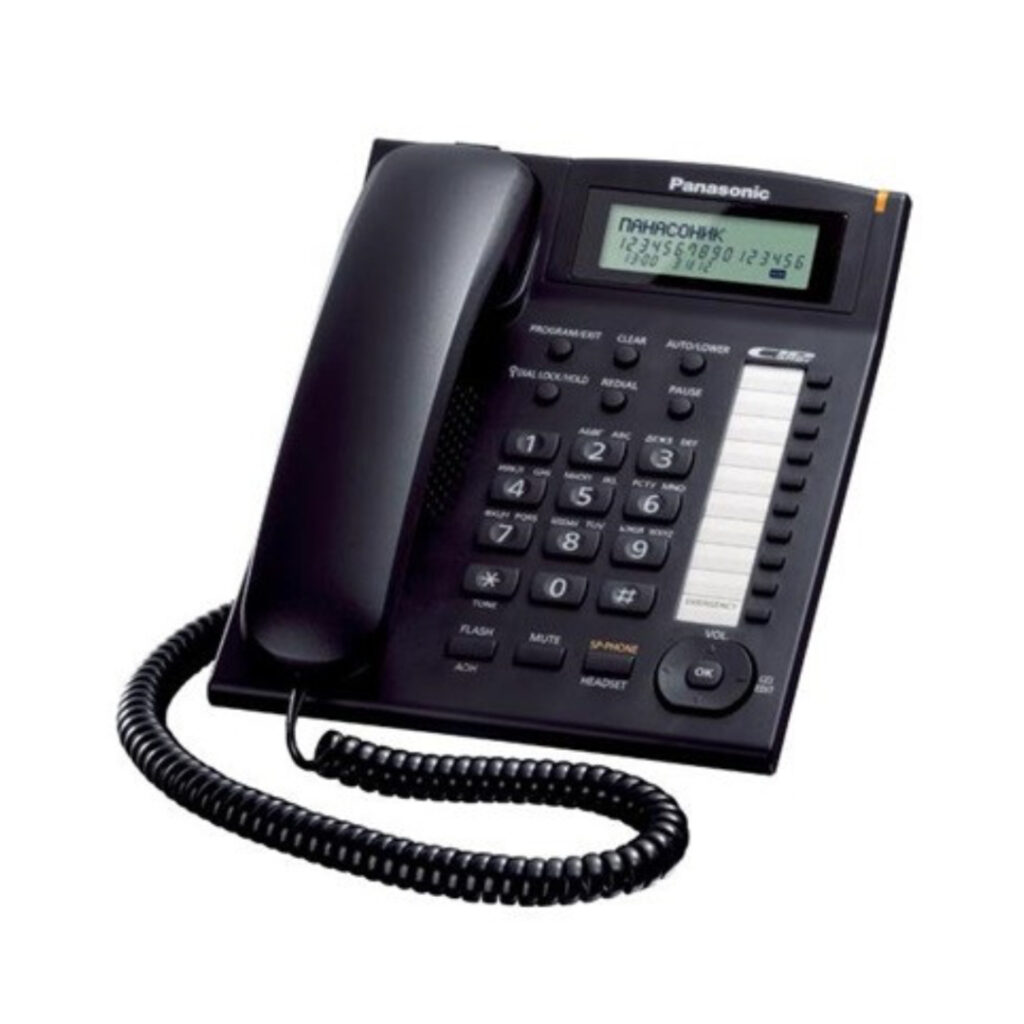 TELEFONO FIJO PANASONIC CON PANTALLA PANASONIC KXTS880EXB  TELEFONOS FIJOS