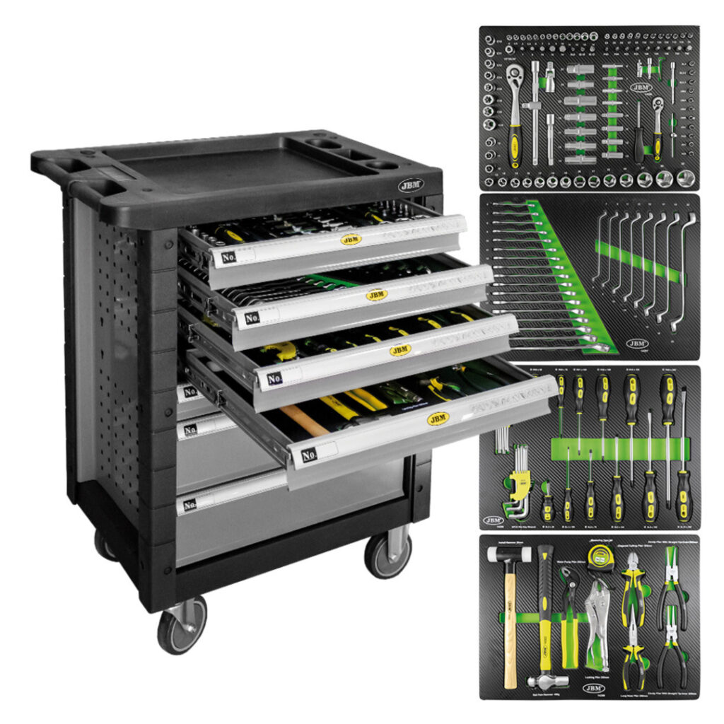 CARRO DE HERRAMIENTAS 7 CAJONES 171 PIEZAS JBM 659059 