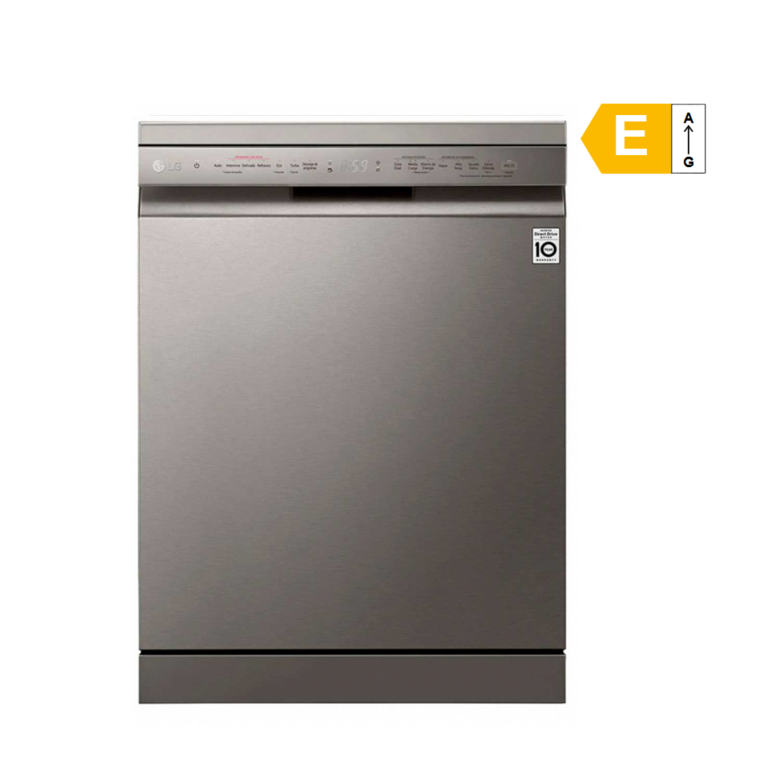 LAVAVAJILLAS 60CM ACERO INOXIDABLE ANTIHUELLAS LG DF222FP
