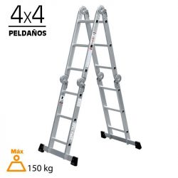ESCALERA ALUMINIO MULTIPOSICION 4X4 AIRMEC AM130482