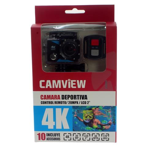 Camview Camara Deportiva 4K 20MP WiFi - Sensor Sony 179 - USB, mini-HDMI -  Angular de 170° - Mando a Distancia - Sumergible Cámaras deportivas y  accesorios TV / Imagen Informática 