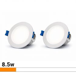 FOCOS DE TECHO LED KIT2 EMPOTRABLES 8.5W LUZ BLANCA AIRMEC