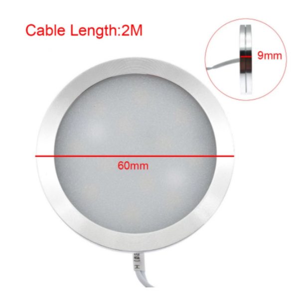 LUZ LED DE TECHO SOBREPUESTA 2W 12V LUZ BLANCA SILVER LEDSILVERSP12V - Imagen 3