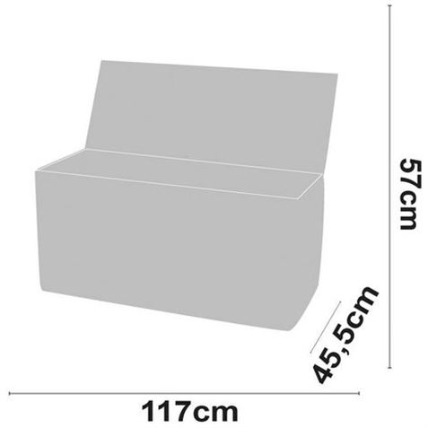 Baúl para Exterior 300 Litros de Resina Gris 117x45,5x57cm