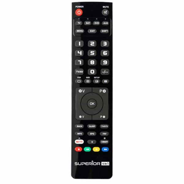 Muvip Serie Large Mando a Distancia Universal Smart TV - Combina 4 Aparatos  en1 TV, DVD, Blu-Ray, Satelite Mandos a Distancia TV / Imagen Informática 