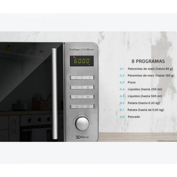 MICROONDAS CON GRILL PROCLEAN 5120 SOBREMESA 800W CECOTEC 01533 - Imagen 3