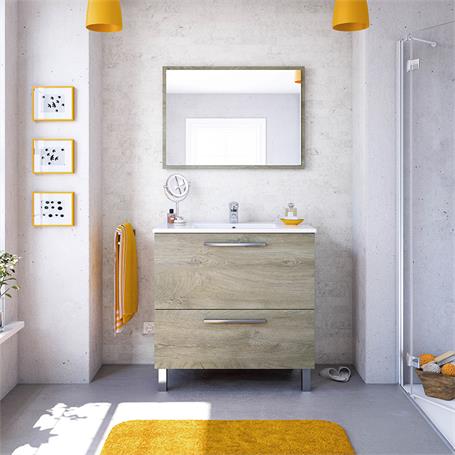 Armario de baño con espejo ARUBA 40-80 cm, color roble, distintos tamaños –  Muebles Slavic