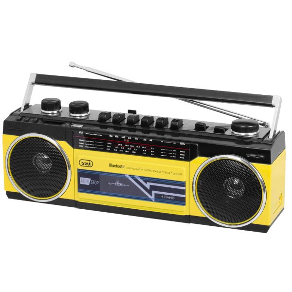 RADIO CASETTE BLUETOOTH USB GRABADOR AMARILLA TREVI RR501BTYE - Imagen 2
