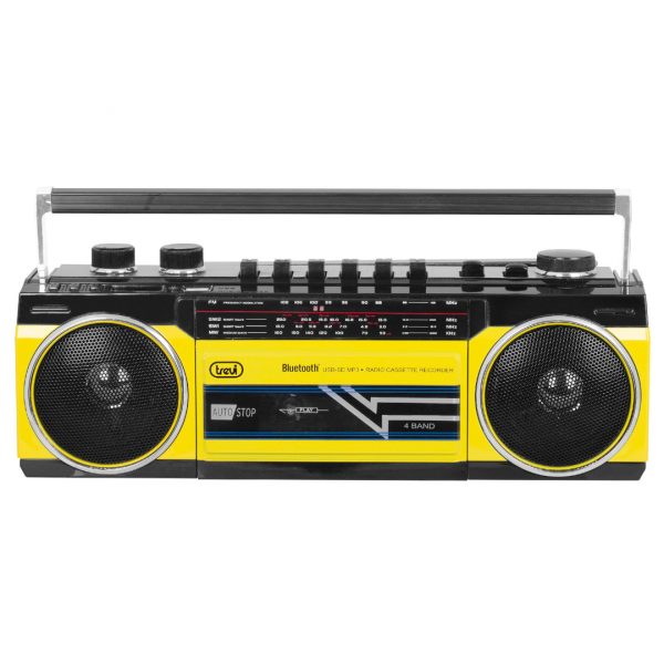 RADIO CASETTE BLUETOOTH USB GRABADOR AMARILLA TREVI RR501BTYE