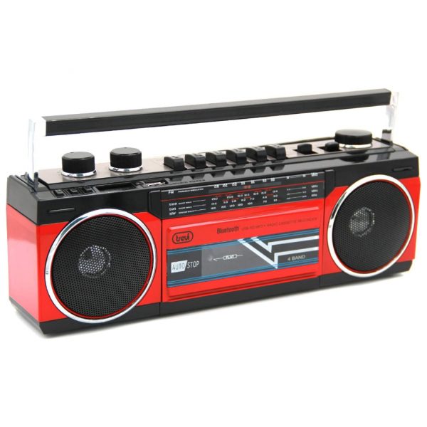 RADIO CASETTE BLUETOOTH USB GRABADOR ROJO TREVI RR501BTRD - Imagen 2