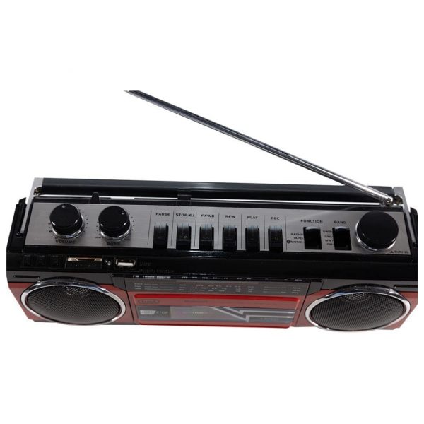 RADIO CASETTE BLUETOOTH USB GRABADOR ROJO TREVI RR501BTRD - Imagen 3