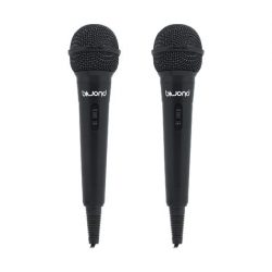 PACK 2 MICROFONOS CON CABLE MIC KARAOKE ST12 BIWOND 54078 MICROFONOS CON CABLES MICROFONOS PARA KARAOKES