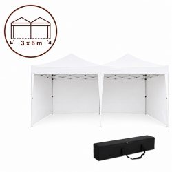 CARPA METAL BLANCA 3X6M CON PAREDES DONNA GARDEN DG1335