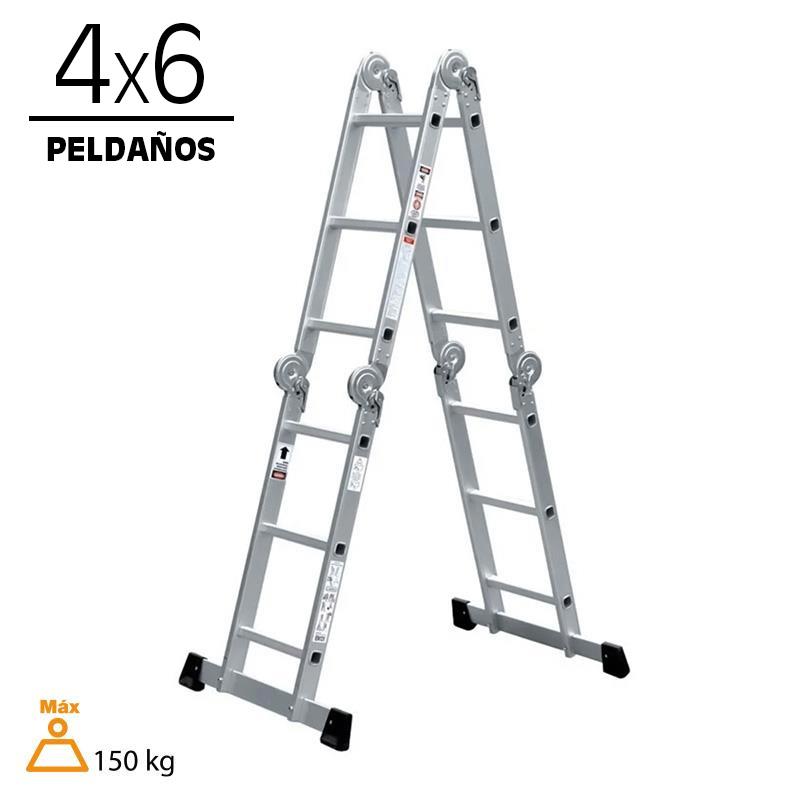 ESCALERA ALUMINIO MULTIPOSICION 4X6 AIRMEC AM131300 ESCALERAS MULTIPISICIONES