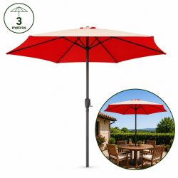 SOMBRILLA PARASOL ALUMINIO TERRACOTA 3 METROS DONNA GARDEN DG1328