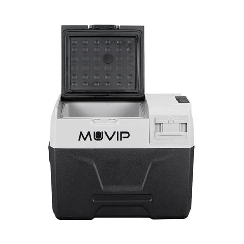 Muvip Nevera de Compresor Portatil con Ruedas 55L 60W Doble Zona -  Proteccion Bateria Vehiculo - Luz LED - Puerto USB - Temperat