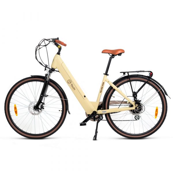 BICICLETA ELECTRICA 80KM VIENA CREMA YOUIN BK2128C - Imagen 2