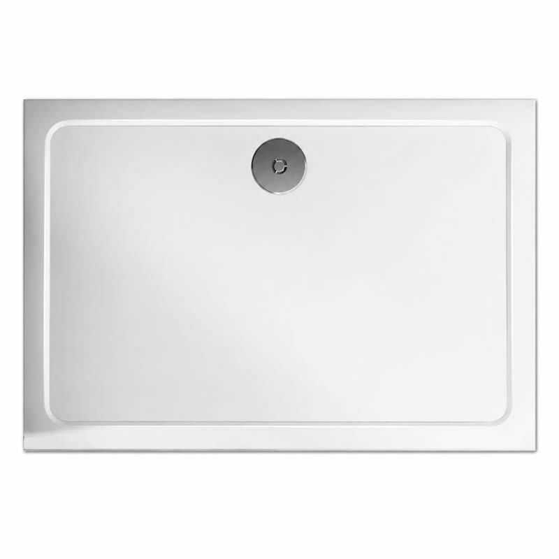 PLATO DUCHA RECTANGULAR LIGERO CARGA MINERAL BLANCO BENOTTI - Imagen 2