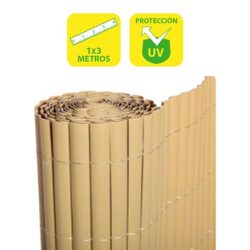 CAÑIZO PLASTICO DOBLE CARA 1X3 METROS MARRON CLARO SUNGARDEN SG0037