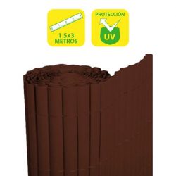 CAÑIZO PLASTICO DOBLE CARA 1.5X3 METROS MARRON OSCURO SUNGARDEN SG0043