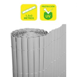 CAÑIZO PLASTICO DOBLE CARA 1.5X3 METROS GRIS CLARO SUNGARDEN SG0040
