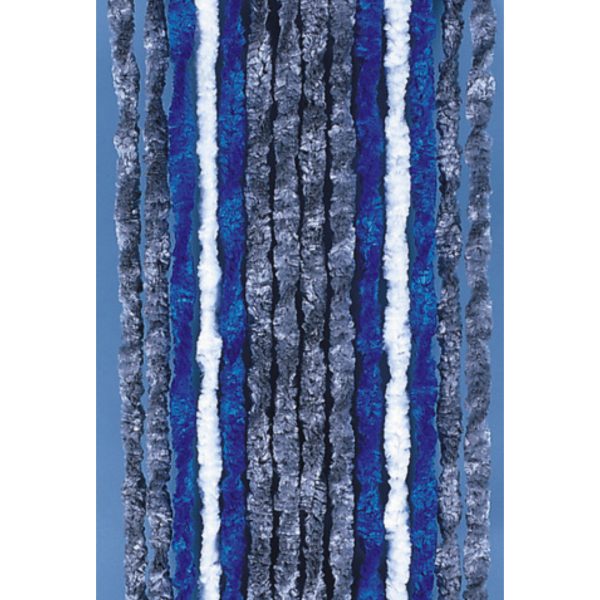 CORTINA TERCIOPELO GRIS/AZUL/BLANCO 56X185CM 120108