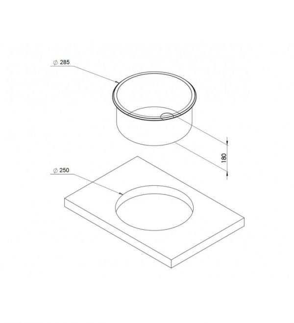 SENO INOX REDONDO 330 PLANO 180429 - Imagen 2