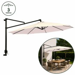 PARASOL DE PARED BEIGE 3 METROS DONNA GARDEN DG1378