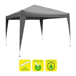 CARPA PLEGABLE ACERO 3X3M GRIS SUNGARDEN SG0016