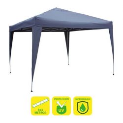 CARPA PLEGABLE ACERO 3X3 METROS AZUL OSCURO SUNGARDEN SG0018