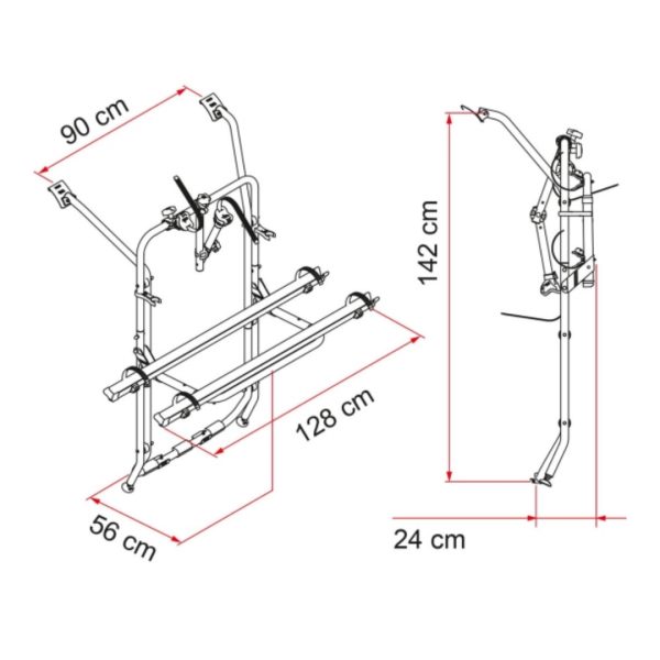 CARRY-BIKE MERCEDES VIANO FIAMMA 270264 - Imagen 2