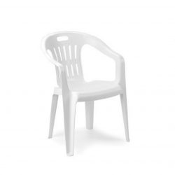 SILLA DE JARDIN PIONA BLANCO MONOBLOC BAJO 640003