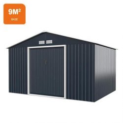 CASETA DE METAL PUERTAS CORREDERAS ANTRACITA 303X301X214CM (9M2) AIRMEC AM131452