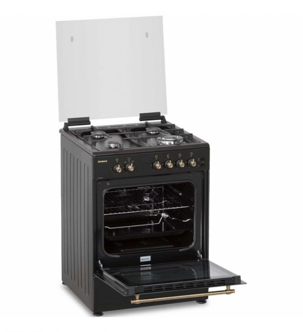 COCINA DE GAS RUSTICA 4 ZONAS 60CM NEGRA CORBERO CCSF6022NR - Imagen 2
