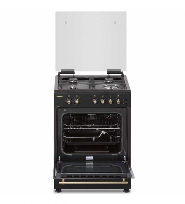COCINA DE GAS RUSTICA 4 ZONAS 60CM NEGRA CORBERO CCSF6022NR - Imagen 3