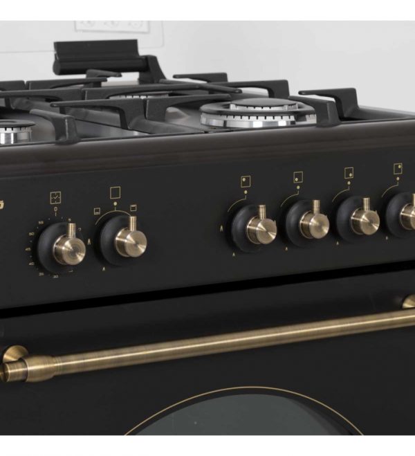 COCINA DE GAS RUSTICA 4 ZONAS 60CM NEGRA CORBERO CCSF6022NR - Imagen 5