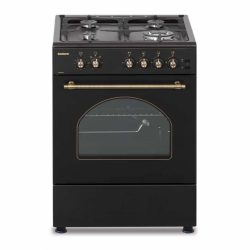 COCINA DE GAS RUSTICA 4 ZONAS 60CM NEGRA CORBERO CCSF6022NR