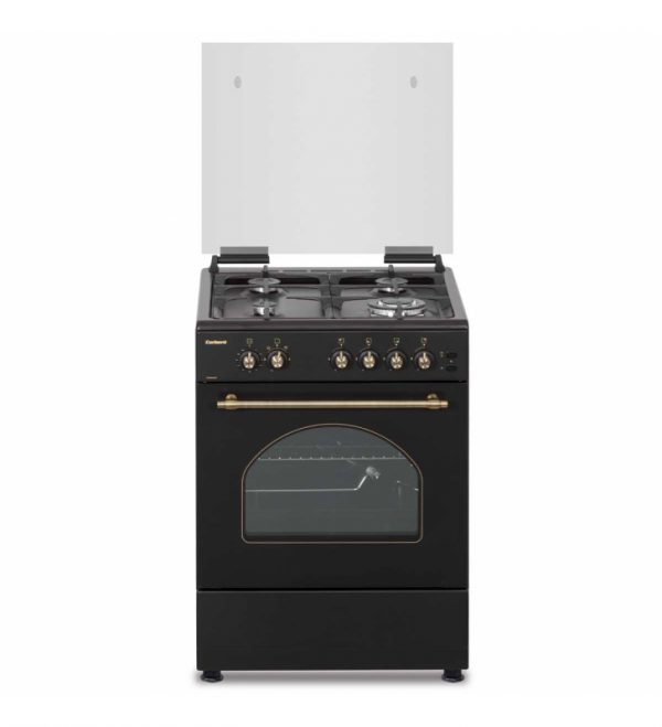 COCINA DE GAS RUSTICA 4 ZONAS 60CM NEGRA CORBERO CCSF6022NR